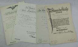 Pre WW1/WW1/Weimar Period German Postal Inspector Promotion Documents-Original Hindenburg Signature