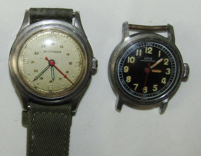 2pcs-1940's Military Style Wrist Watches-Wittnauer/Oris