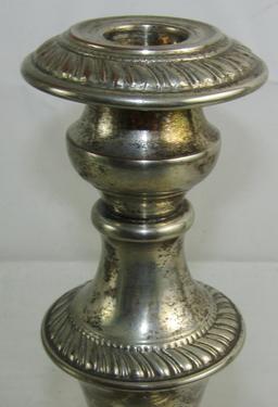 large Silver Over Copper Candlestick With Goring Coat Of Arms Insignia