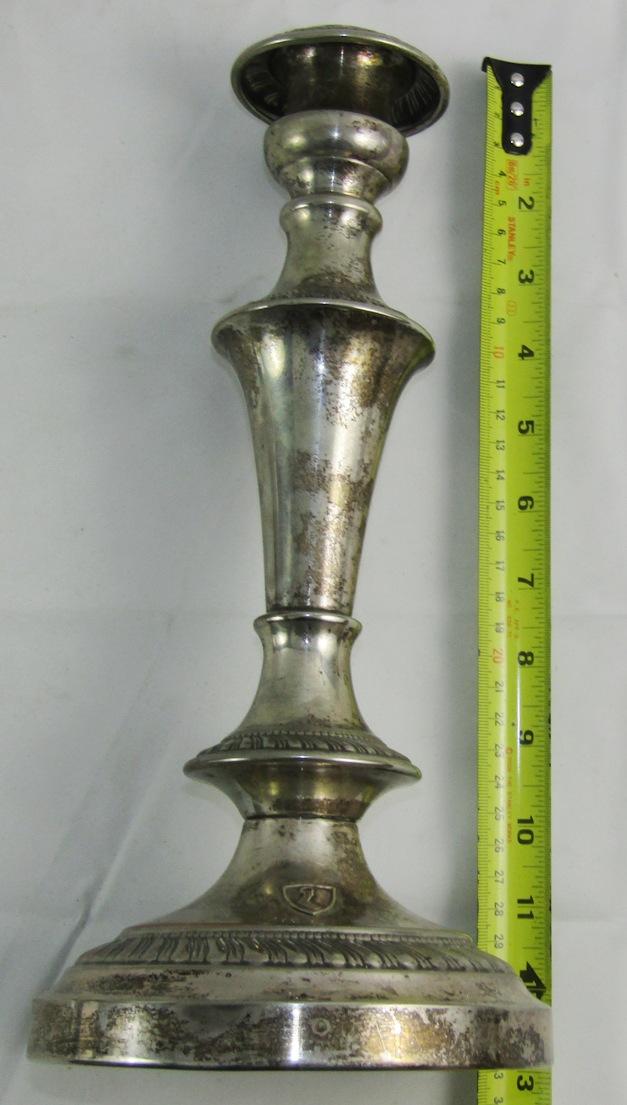 large Silver Over Copper Candlestick With Goring Coat Of Arms Insignia