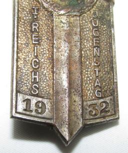 Rare Early 3rd Reich Potsdam NS Jugendtag 1932 Badge-Aurich