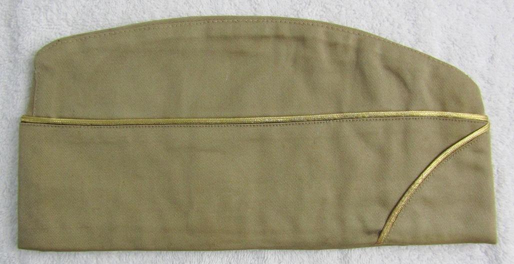 WW2  U.S. Army General Officer's Khaki Side Cap-Named To MG John B. Wogan-13th Armored Div.