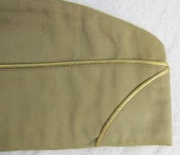 WW2  U.S. Army General Officer's Khaki Side Cap-Named To MG John B. Wogan-13th Armored Div.