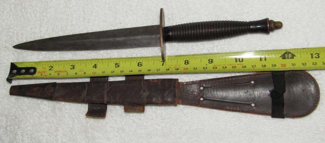 WW2 Period?  3rd pattern Fairburn-Sykes British Commando Fighting Knife-Rare Maker