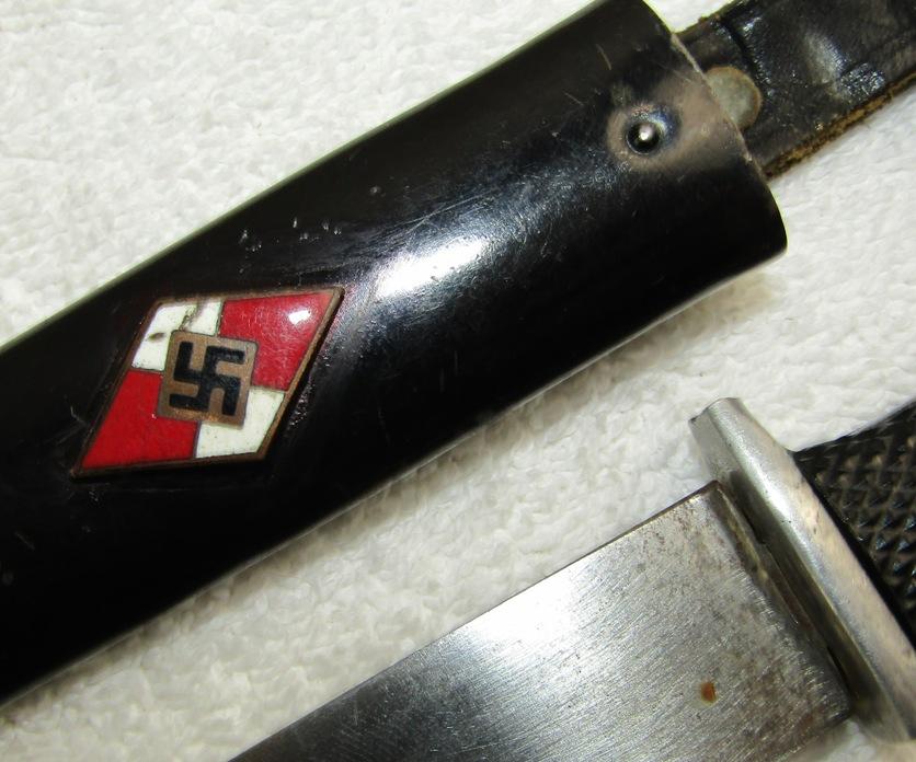 Rare WW2 Period Miniature Hitler Youth Knife With Scabbard