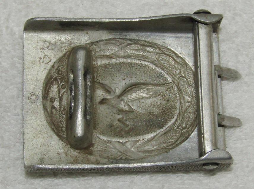 Luftwaffe Belt Buckle For Enlisted-Aluminum Alloy-Scarce Maker-"BSW"