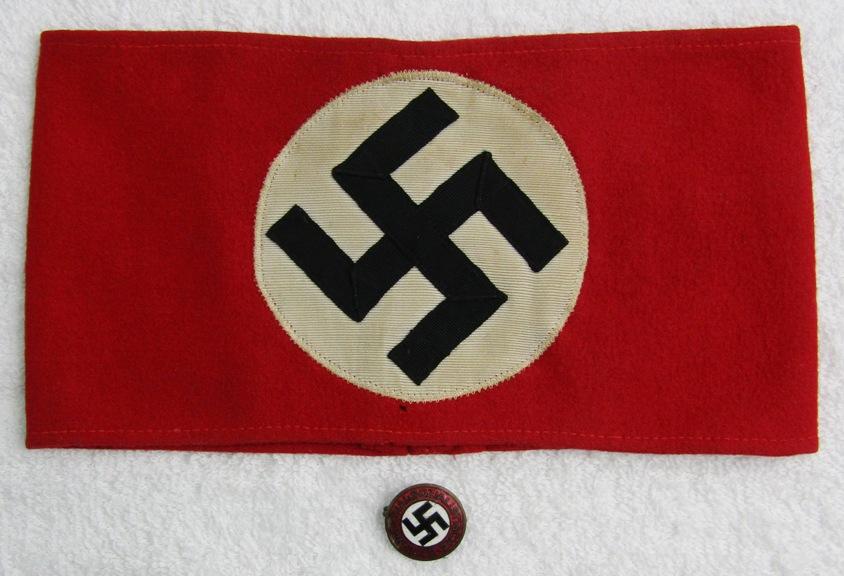 2pcs-Early Multi Piece NSDAP Party Armband-Party Pin By Deschler