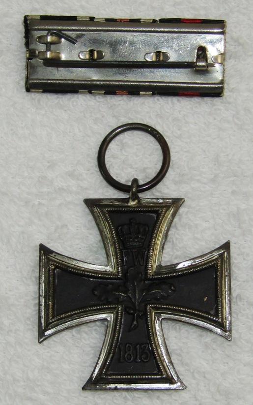 3pcs-WW1 German Soldier Match Safe/Iron Cross 2nd Class/Ribbon Bar