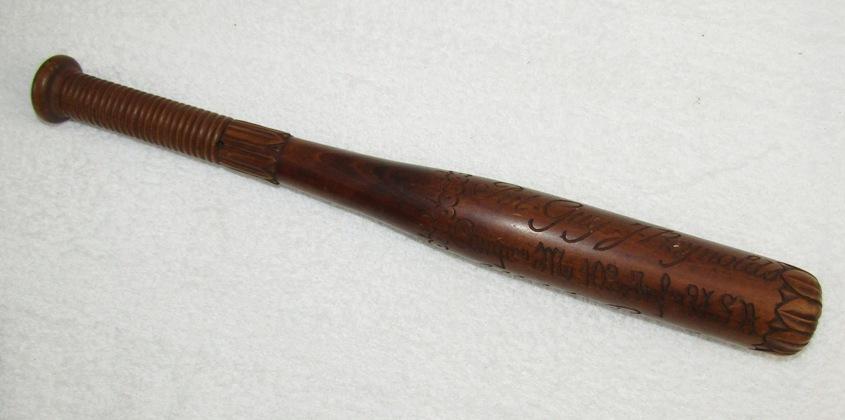 Scarce WWI Theater Made U.S. Soldier MP Wooden "Billy Club" Name & Unit Engraved