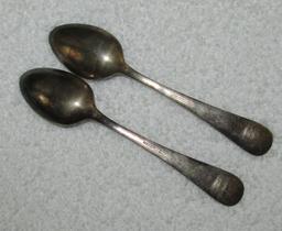 2pcs-Original WW2 Period Fritz Sauckel Demitasse Spoons