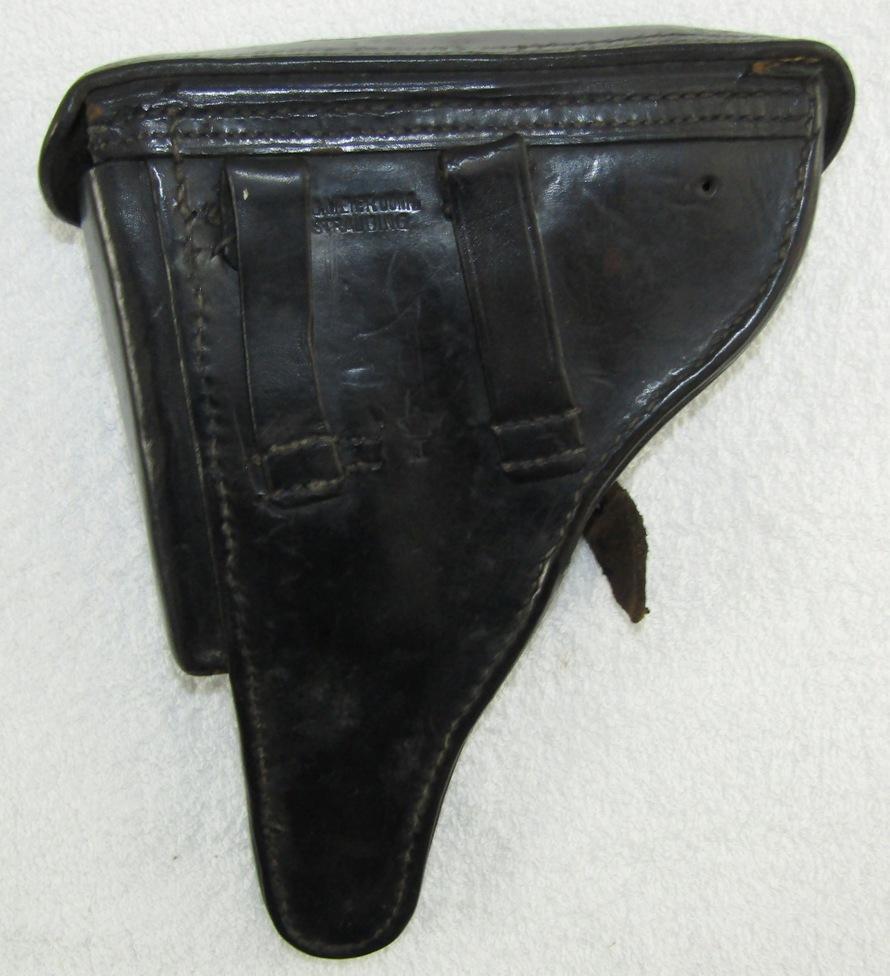 Early Luger Holster With Vet Applied Insignia-Named