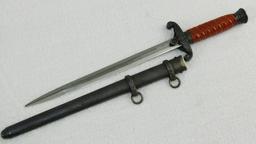 WW2 German Army Officer's Dress dagger W/Scabbard-Rare "Glass" Grip