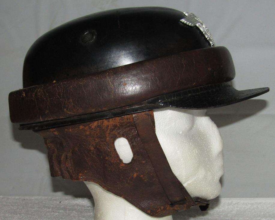 Scarce WW2 Nazi Police Crash Helmet-EREL