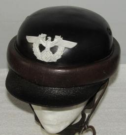 Scarce WW2 Nazi Police Crash Helmet-EREL