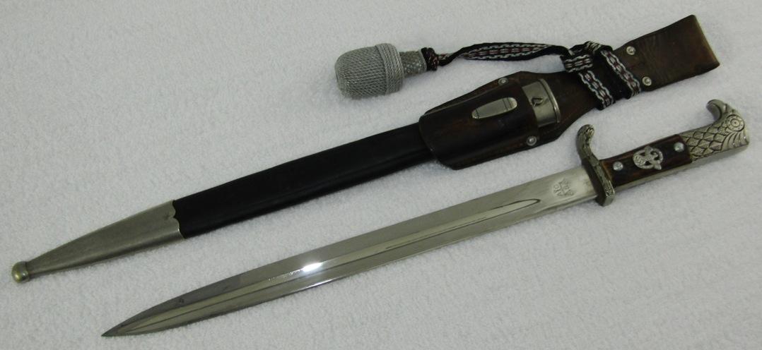 WW2 Nazi Police Officer's Dress Bayonet W/Scabbard/Portapee-Matching Unit Numbers-Alcoso