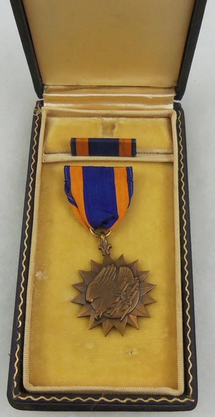 Name Engraved WW2 USAAF Air Medal With Case