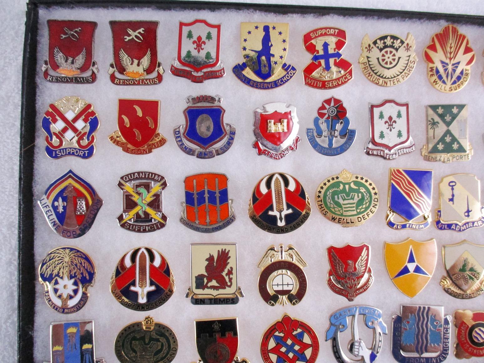 117 pcs. Military Distinctive Insignia - Clutch Back