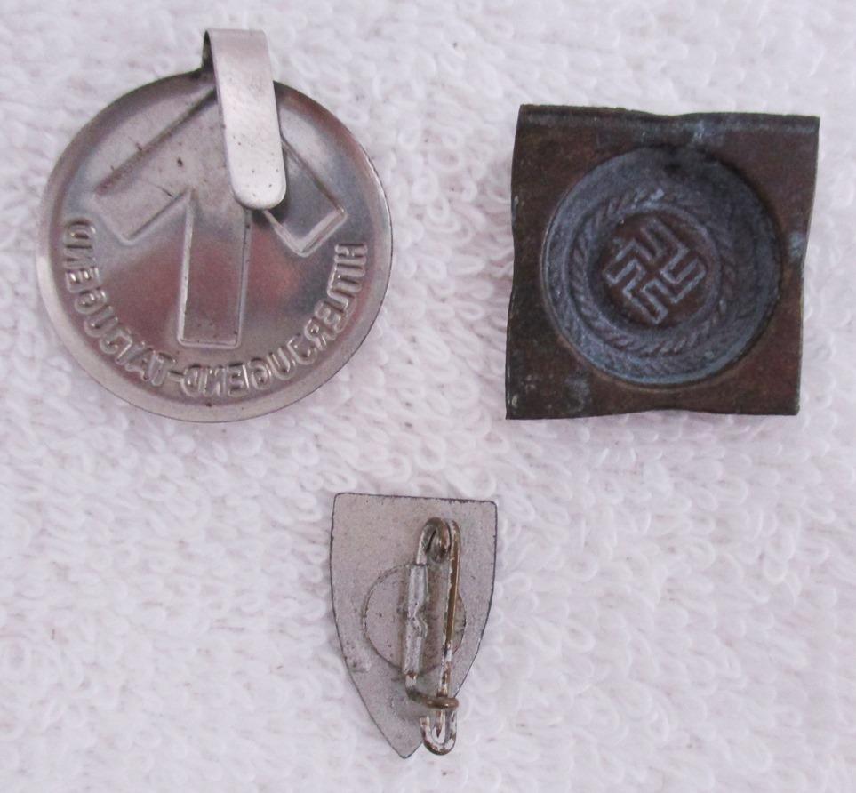 12pcs-Misc WW2 Period German Stick Pins-SA/SS Kepi Eagles Etc.