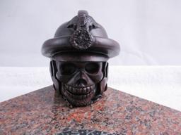 Modern NSKK Desk Sculpture-Granite Base With NSKK Insignia-Skull