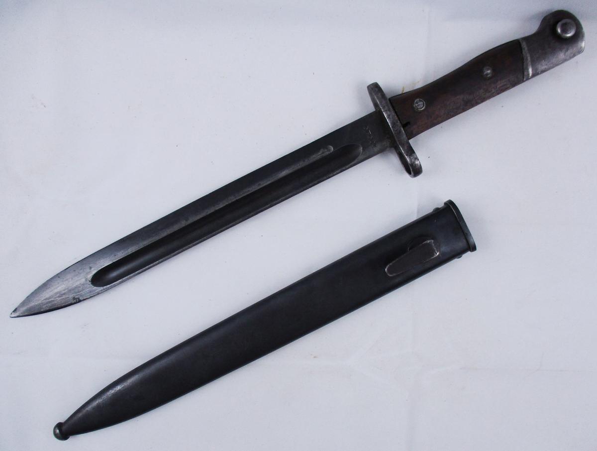 WW1 M98 Turkish Mauser Bayonet w/Steel Scabbard