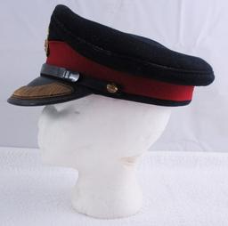 Scarce WW2 Period Royal Canadian Artillery Officer's Forage/Visor Hat
