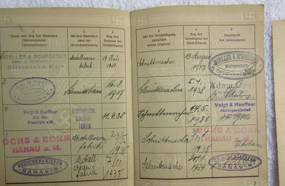 3pcs-WW2 German Work Books/DAF