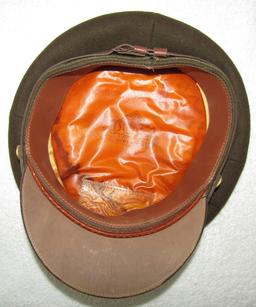 WW2 U.S. Army/Army Air Corp Officer's OD Visor Cap-By Dunlap. 7-5/8 Size