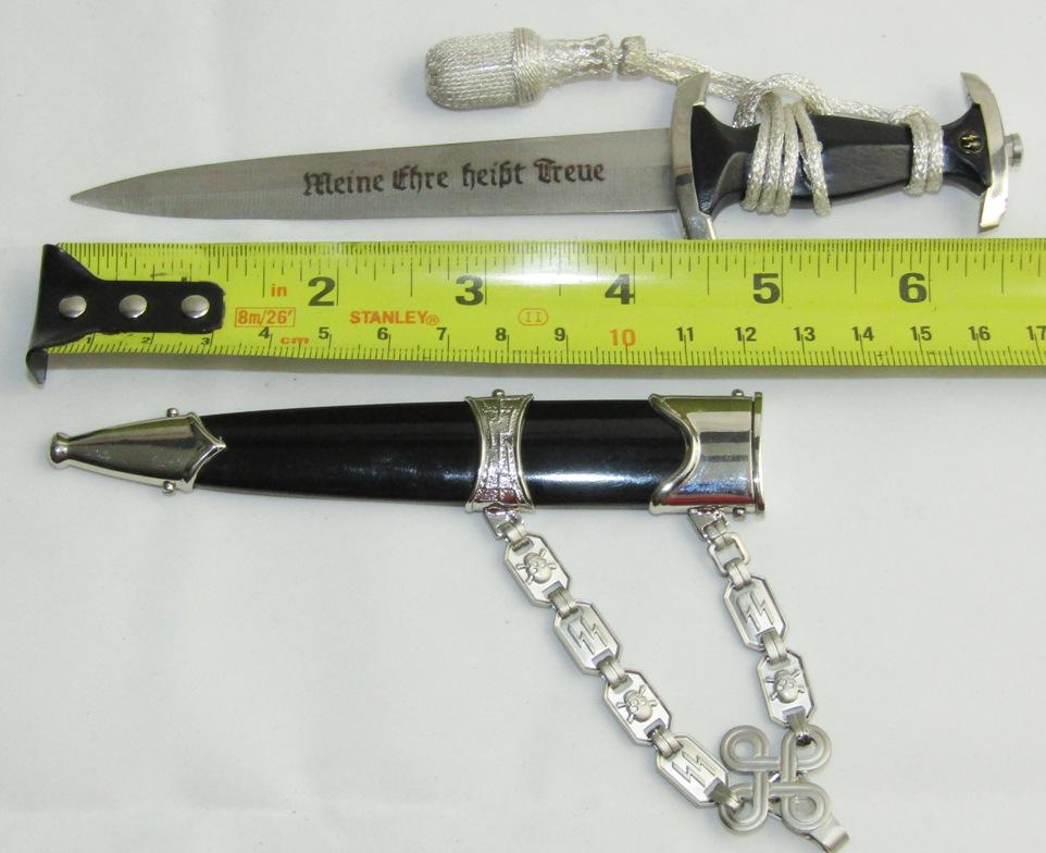 Miniature SS Officer's Chained Dagger