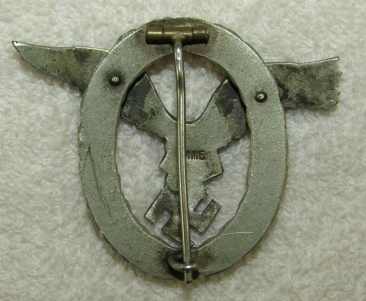 Luftwaffe Pilot Badge-Early Example By JMME