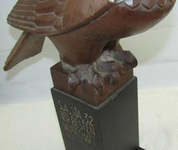 Extremely Rare Early Third Reich SA Unit Award Trophy-Hand Carved Eagle