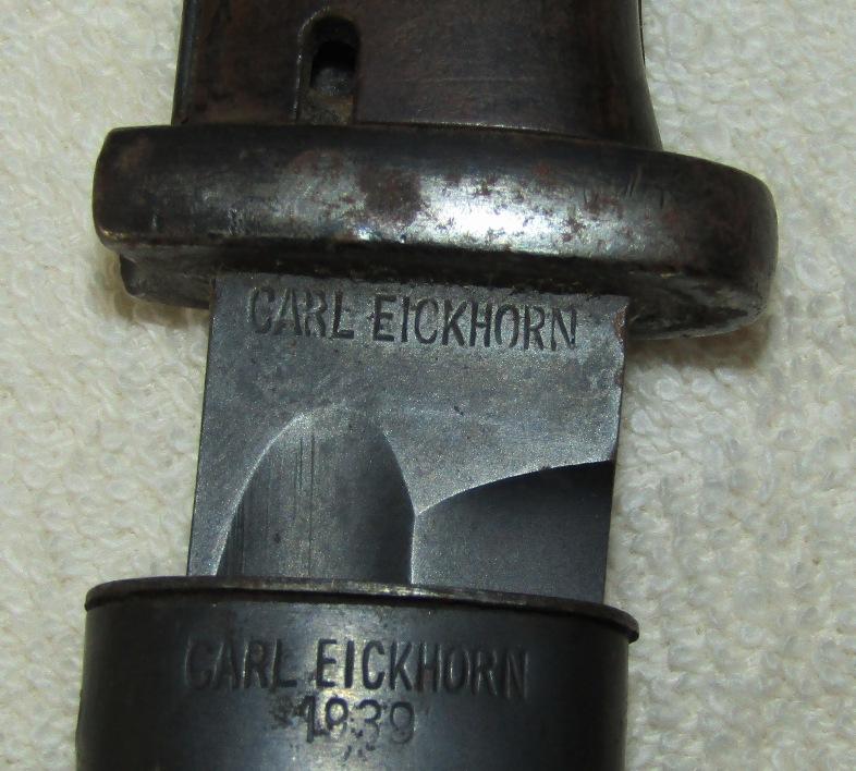 Early WW2 K98 Bayonet with Scabbard-matching Numbers-1939 Eickhorn