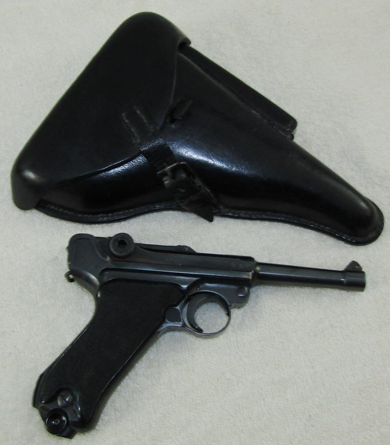 "Black Widow" Luger Pistol With Holster.  "byf 41". All Numbers Match