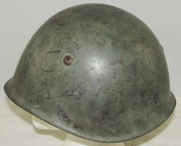 WW2 M33 Italian Royal Marines Helmet With Vet Capture Signatures