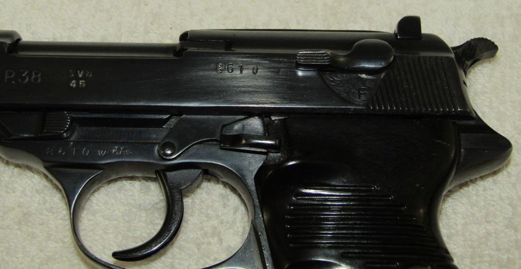 Late War/Early Post War French Assembled P38 Pistol- "svw 45"