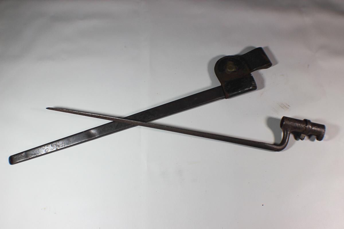 M1873 Indian Wars Trap Door Bayonet. With Scabbard & Frog.