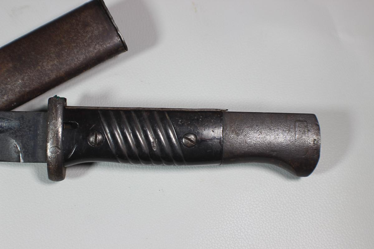 WW2 German K98 Bayonet. 42 ASW. Mismatched Unmarked Scabbard.