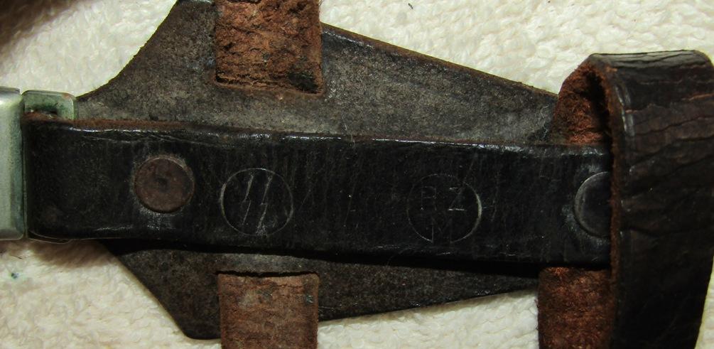 Rare Early SS Dagger Vertical Hanger-SS Marked W/1934 Date-Assmann Clip