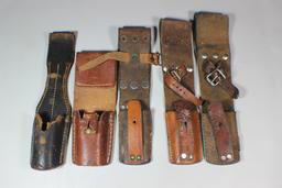 Lot of 4 Leather Bayonet Frogs