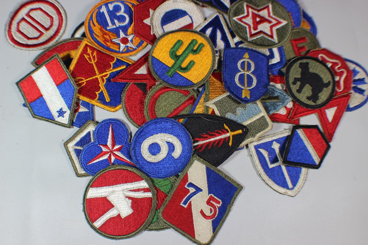 Lot of 50 US WW2 Cut Edge Snowy Back Patches