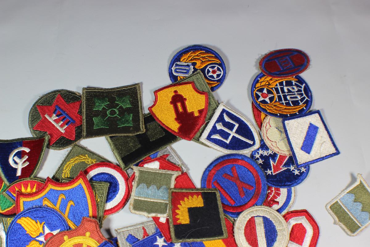 Lot of 50 US WW2 Cut Edge Snowy Back Patches