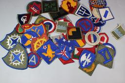 Lot of 50 US WW2 Cut Edge Snowy Back Patches