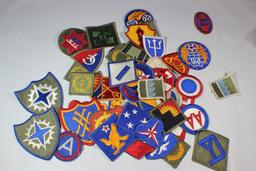 Lot of 50 US WW2 Cut Edge Snowy Back Patches