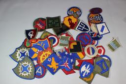 Lot of 50 US WW2 Cut Edge Snowy Back Patches