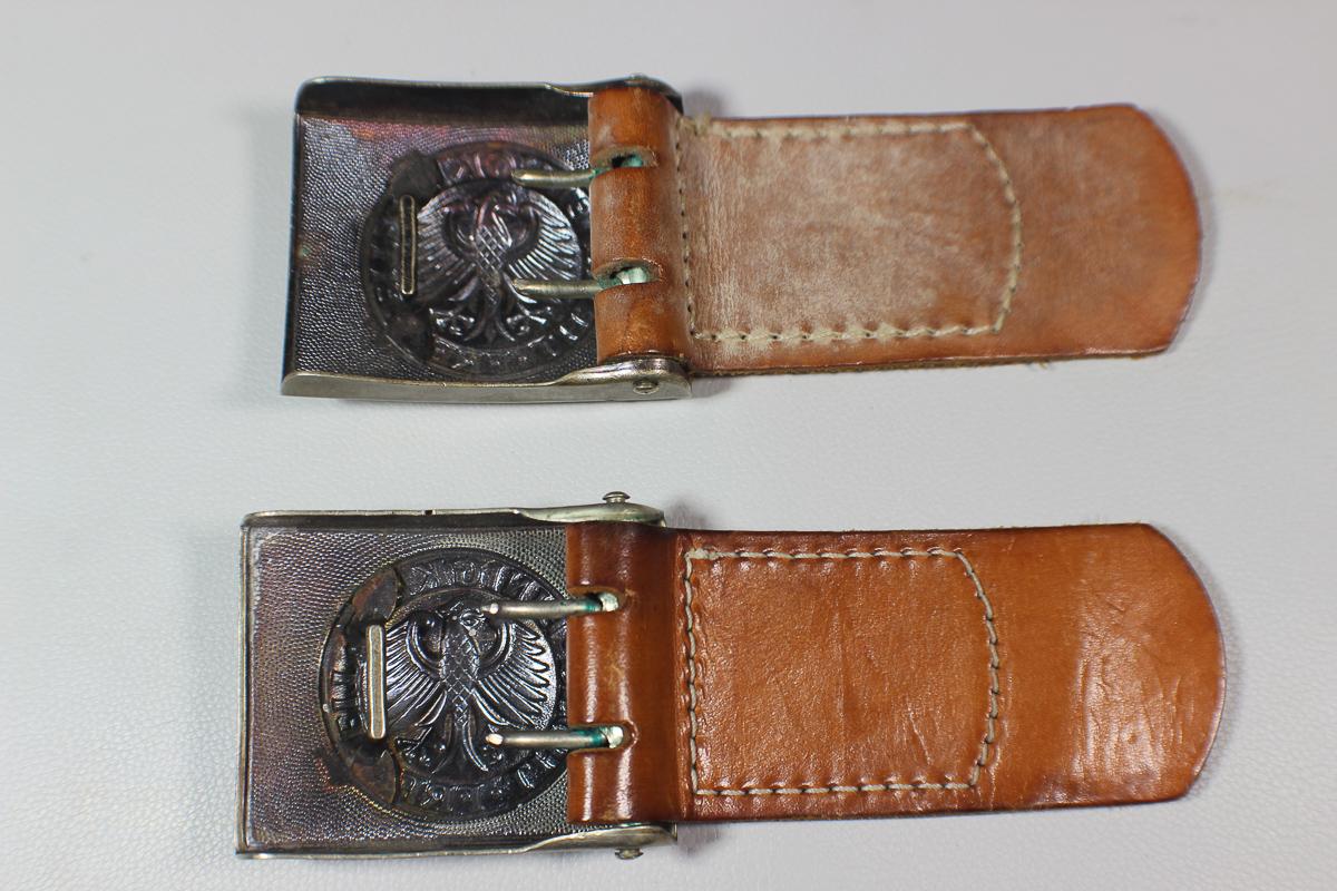 Lot of 2 Post War West German Bundeswehr Belt Buckles With Tabs