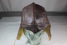 US WW2 NAF 1092 USN Navy Leather Flight Helmet. Mint Condition.
