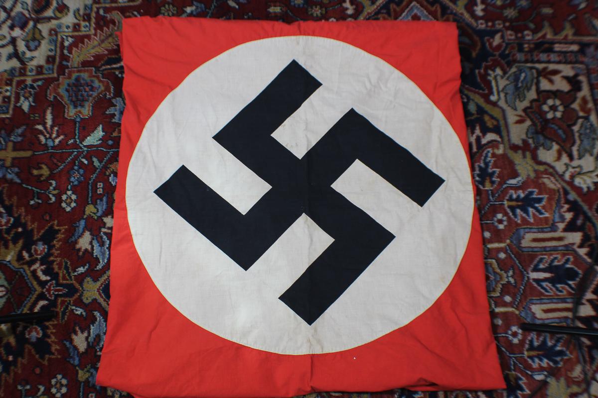 WW2 German Full Sized Party Banner. 45" X 90". Very Nice. Double Sided.