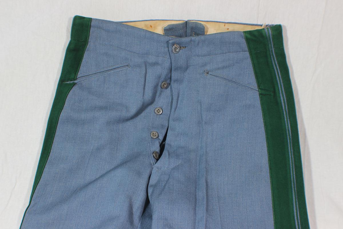 Pre/Early WW1 Austrian General Officer's Uniform Pants. Green Stripes. Unmarked.