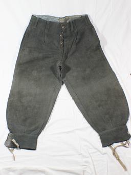 WW2 Italian Grey Gabardine Pantaloons. Combat Pants. Nicely Marked.