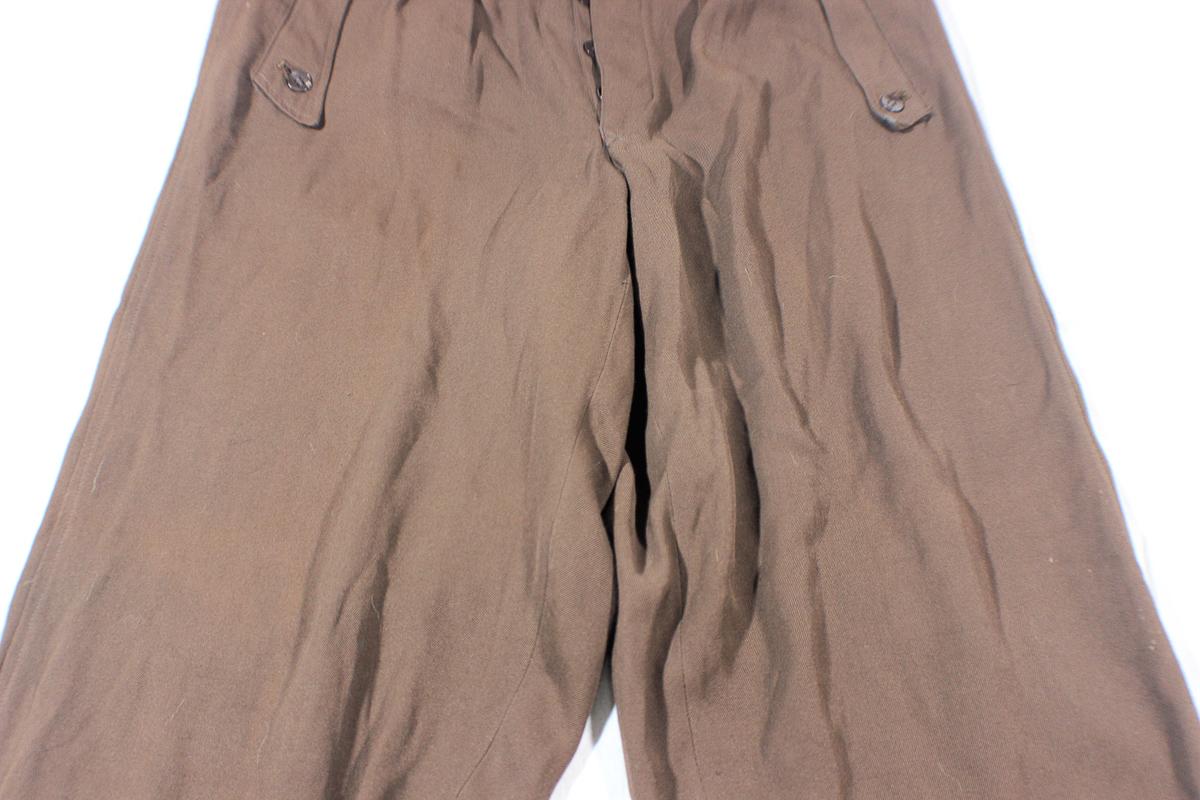 WW2 Italian Made Brown Gabardine Pantaloons. Size Marked 46. NSKK/Hitler Youth