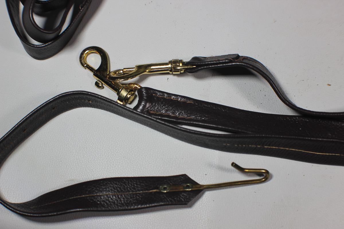 Older Reenactor's CSA Confederate Officer's Leather Belt, Sword Hanger, and Rifle Sling.